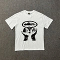 Men's cotton printed T-shirt, street fashion clothing, avant-garde style, retro oversized design.Suitable for both men and women